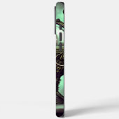 Verzierter Cauldron mit grünem Kristallball und Or Case-Mate iPhone Hülle (Rückseite / Links)