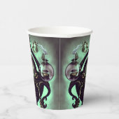 Verzierter Cauldron mit grünem Kristallball und Or Pappbecher (Rechts)