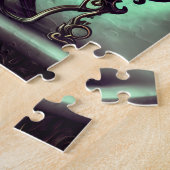 Verzierter Cauldron mit grünem Kristallball und Or Puzzle (Seite)