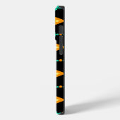 Verzierter Damask Diamant Streifen Case-Mate iPhone Hülle (Rückseite / Links)