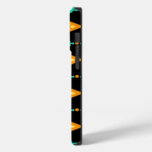 Verzierter Damask Diamant Streifen Case-Mate iPhone Hülle (Rückseite / Links)