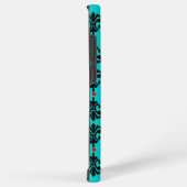 Verzierter Damask Diamant Streifen Samsung Galaxy Hülle (Rechte Seite)