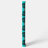 Verzierter Damask Diamant Streifen Samsung Galaxy Hülle (Linke Seite)