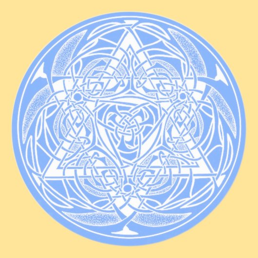 Verzierter David-Star Runder Aufkleber