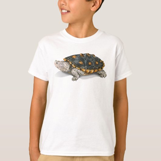 Verzierter Diamantmarkierungs-Dosenschildkröte-T - T-Shirt (Vorderseite)