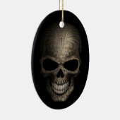 Verzierter dunkler Schädel Keramikornament (Rechts)