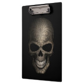 Verzierter dunkler Schädel Klemmbrett (Links)