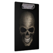 Verzierter dunkler Schädel Klemmbrett (Rechts)