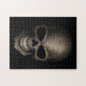 Verzierter dunkler Schädel Puzzle (Horizontal)