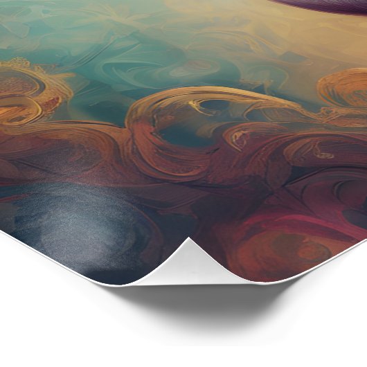 Verzierter Elefant auf 2 Glossy Poster (Ecke)