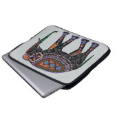 Verzierter Elefant Laptopschutzhülle (Vorne Knopf)