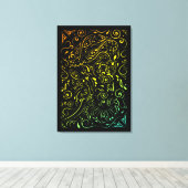 verzierter Elefant Leinwanddruck (Insitu (Holzboden))