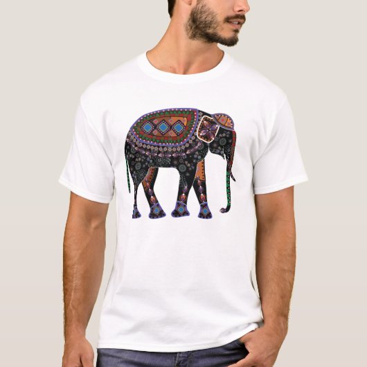 Verzierter Elefant T-Shirt (Vorderseite)