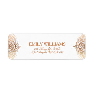 Verzierter, eleganter Rose-Gold-Mandala-Text