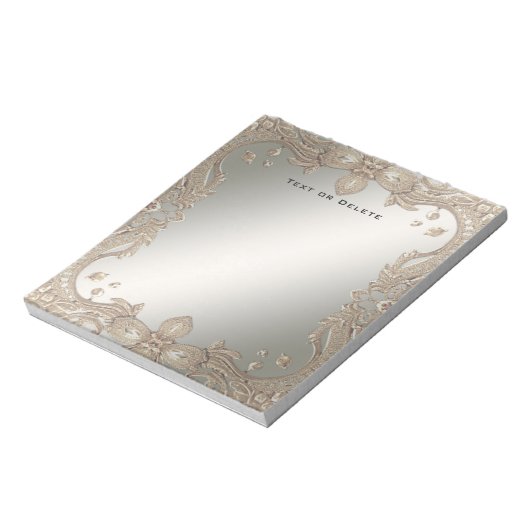 Verzierter Frame Notepad Notizblock (Rotiert)