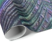 Verzierter Fuchsie-Lila Pfau versieht GESCHENKE Geschenkpapier (Rolleneckpunkt)