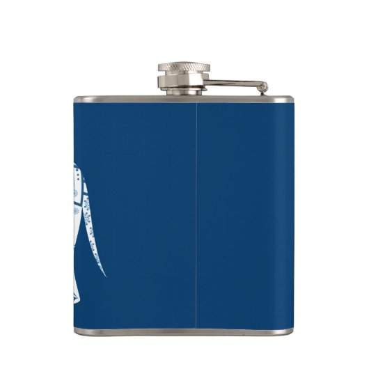 Verzierter Gemusterter Blauer Elefant Flachmann (Rückseite)