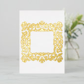Verzierter goldener Barockrahmen Folieneinladung (Stehend vorne)