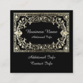 Verzierter Goldrahmen Quadratische Visitenkarte (Vorderseite)