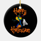 Verzierter Halloween-Weihnachtsbaumschmuck Keramik Ornament (Hinten)
