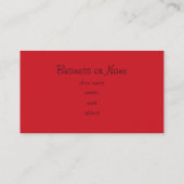 Verzierter Handheld-Lüfter auf einem roten Hinterg Visitenkarte (Rückseite)