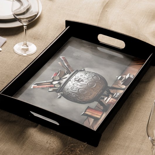 Verzierter Hexenkessel mit Zaubergegenständen Seidenpapier