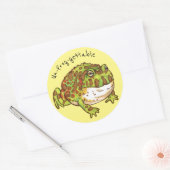 Verzierter Hornfrosch, nicht gefroren Runder Aufkleber (Umschlag)