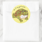 Verzierter Hornfrosch, nicht gefroren Runder Aufkleber (Tasche)