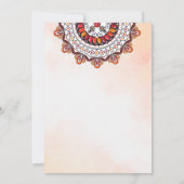 Verzierter indischer Elefant mit indischen Schmuck Einladung (Rückseite)