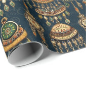 Verzierter indischer Schmuck Geschenkpapier (Rolleneckpunkt)