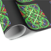 Verzierter irischer Keltenknochen Geschenkpapier (Rolleneckpunkt)