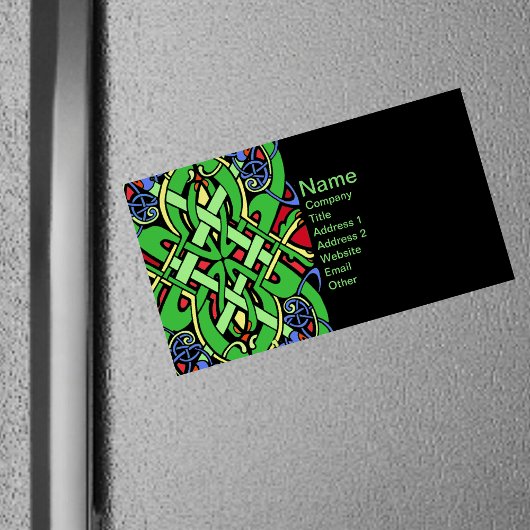 Verzierter irischer Keltenknochen Magnetische Visitenkarte