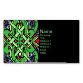 Verzierter irischer Keltenknochen Magnetische Visitenkarte (Vorderseite)