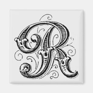 Verzierter Magnet des Monogramm-"R" -