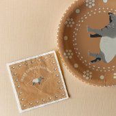 Verzierter malayischer Tapir Gemustert Serviette