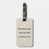 Verzierter mit Blumenhintergrund Gepäckanhänger (Rückseite vertikal)