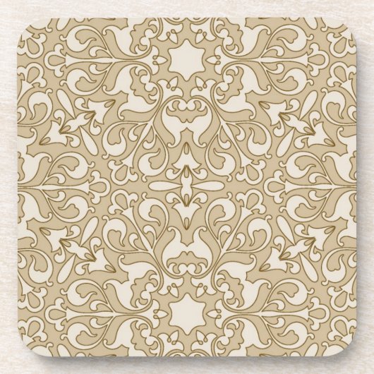 Verzierter mit Blumenhintergrund Getränkeuntersetzer (Vorderseite)