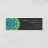 Verzierter Mit Blumenmandala Mini Visitenkarte (Rückseite)
