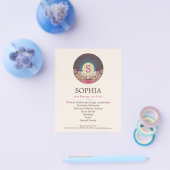 Verzierter Monogram Makeust und Haarstil Flyer (Einzeln)