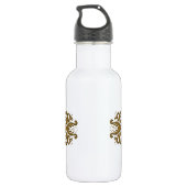 Verzierter Monogramm-Buchstabe D Edelstahlflasche (Rückseite)
