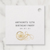 Verzierter Monogramm-Rahmen Geschenkanhänger (Rückseite)