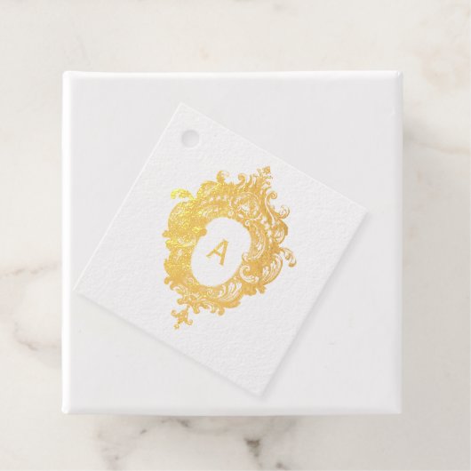 Verzierter Monogramm-Rahmen Geschenkanhänger (Mit Box)