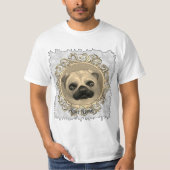 Verzierter Mops T-Shirt (Vorderseite)
