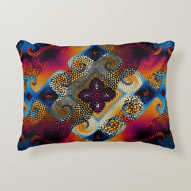 Verzierter nahtloser Texturhintergrund. Diagonale  Dekokissen (Vorderseite)