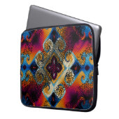 Verzierter nahtloser Texturhintergrund. Diagonale Laptopschutzhülle (Vorderseite Links)