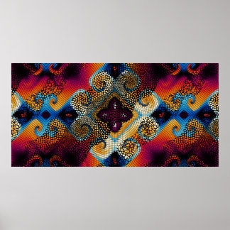 Verzierter nahtloser Texturhintergrund. Diagonale  Poster