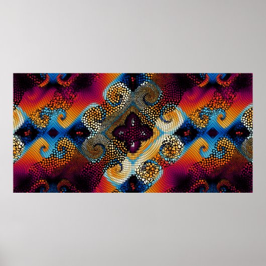 Verzierter nahtloser Texturhintergrund. Diagonale Poster (Vorne)