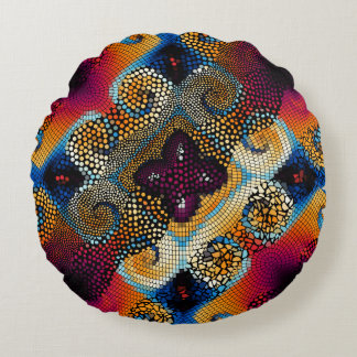 Verzierter nahtloser Texturhintergrund. Diagonale  Rundes Kissen