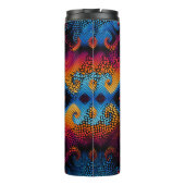 Verzierter nahtloser Texturhintergrund. Diagonale Thermosbecher (Rückseite)