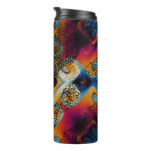 Verzierter nahtloser Texturhintergrund. Diagonale Thermosbecher (Nach rechts gedreht)